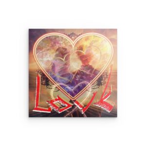Metall-Wandbild „Infinity Love Angels Couple“ – Druck „Divine Romance“