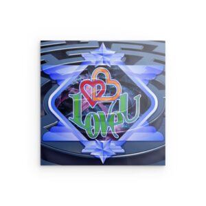 „Love 4 Hearts“ Lotusblumen-Wandbild aus Metall – Romantische Symbolik