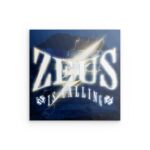 „ZEUS RUFT“ – Blitz-Wandbild aus Metall – Design der antiken griechischen Mythologie