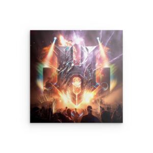 „HARDSTYLE H“ Lebendiges Rave-Metallwandbild – Explosive Festivalszene
