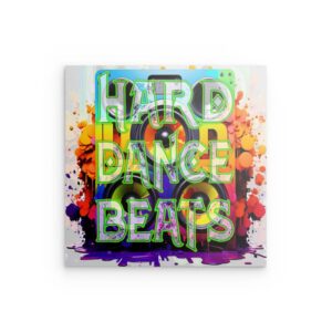„HARD DANCE BEATS“ Explodierende Lautsprecher-Wandkunst aus Metall – Lebendige Musikenergie