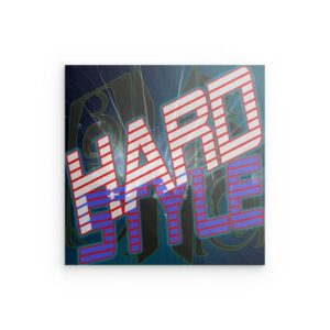 „HARDSTYLE Patriot Pulse“ Dynamisches Musik-Statement-Wandbild aus Metall – Markantes Genre-Dekor