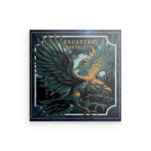 „ESCAPING MORTALITY“ Gothic Rabe Metallwandbild – Dark Fantasy & Freedom Design
