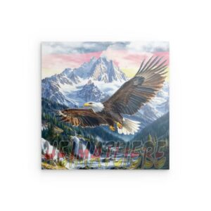 „HEIMATLIEBE“ Metallwandbild „Deutscher Patriotismus“ mit Adler – Majestätische Berglandschaft