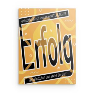 „Erfolg Nährwertangaben“ – Metallwandbild „Erfolgsrezept“ – Motivation & Fleißdeko