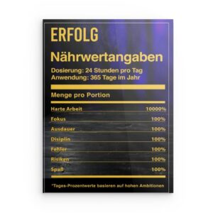 „Entscheidung Erfolg – ​​Tue Es Einfach“ – Motivierende Metallwanddekoration – Aktion & Erfolg