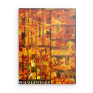 „Fang An“ – Motivierende Metallwanddekoration mit dem deutschen Schriftzug „Start Now“ – Aktions- und Initiative-Dekor