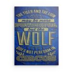 „Stärker als deine Ausrede“ – Kraftvolles Löwen-Wandbild aus Metall