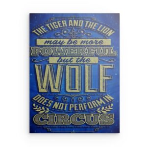 „Stärker als deine Ausrede“ – Kraftvolles Löwen-Wandbild aus Metall