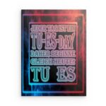 „Tu Es“ (Tu es) Goldenes abstraktes Metallwandbild