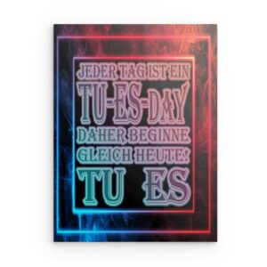 „Tu Es“ (Tu es) Goldenes abstraktes Metallwandbild