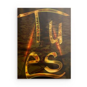 „Do It, Make It Simple“ – Funkelndes Metall-Wandbild