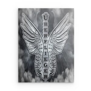 „Sei frei, wild & immer du selbst“ Wolf-Metallwandbild