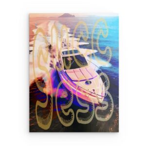 „Create The Future“ – inspirierendes Zitat auf Metallwand