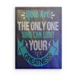 Motivierendes Metallbild „Ziel“ mit Ziel & Faust