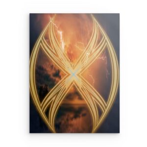 Spirituelle Kraft Metallwandkunst – Motivierender & meditativer deutscher Kunstdruck – Quadratisches Dekor (40–80 cm)