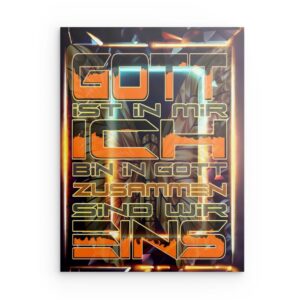 „Lichtbringer“ Spirituelle Metallwandkunst – Leuchtendes abstraktes Dekor – Quadratisch (40–80 cm)