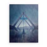 : „Glaube“ – Spirituelles Kreuz & Horizont – Metallwandbild