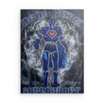 „Gott Ich Eins“ Metallwandbild mit deutscher Affirmation – Spirituelles Dekor im Neon-Stil – Quadratisch (40–80 cm)