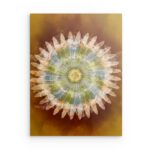 Metallwandbild „Federkreis des Herbstes“ (Mandala)