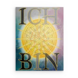 „Ich bin frei“ Abstraktes Metallwandbild „Ich bin frei“ – Kraftvolles Wirbelherz-Dekor – Quadratisch (40–80 cm)