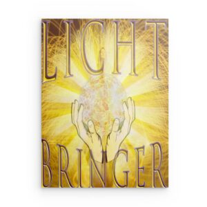 „Lichtbringer“ Spirituelle Metallwandkunst – Leuchtendes abstraktes Dekor – Quadratisch (40–80 cm)