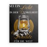 „MEDITATION“ Leuchtende Metall-Wanddekoration – Zen & spirituelles Dekor – Quadratisch (40–80 cm)