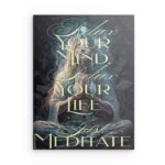 „Entspanne deinen Geist, entspanne dein Leben, meditiere einfach“ Metallwandbild – Beruhigendes Zen-Dekor – Quadratisch (40–80 cm)