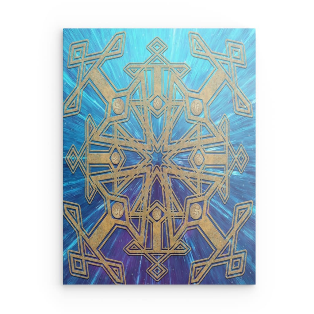 „Spirituelle Denkweise“ Abstraktes Metallwandbild – Ätherisches Gesicht & Energiedekor – Quadratisch (40–80 cm)