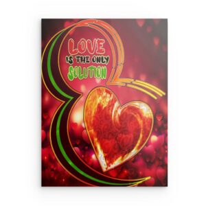 „LOVE“ – Lebendig strukturiertes Metall-Wandbild – Romantisches, abstraktes Dekor – Quadratisch (40–80 cm)