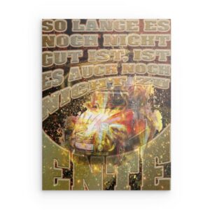 „So Lange Es Noch Nicht Gut Ist“ 2CV „Ente“ Metallwandbild – Abstrakter Autodruck