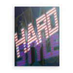 : „Hardstyle“ Lautsprecher-Wandbild aus Metall – Patriotisches Streifendesign