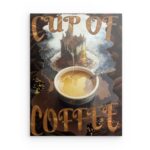 „Cup of Coffee“ Kunstdruck Metallwandbild – Surreales Kaffee-Design