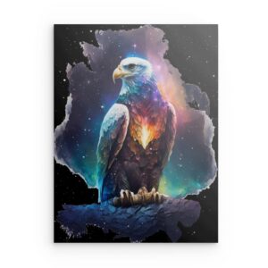 „Cosmic Eagle“ Nebelkunst Metallwandbild – Majestätischer Galaxienvogel