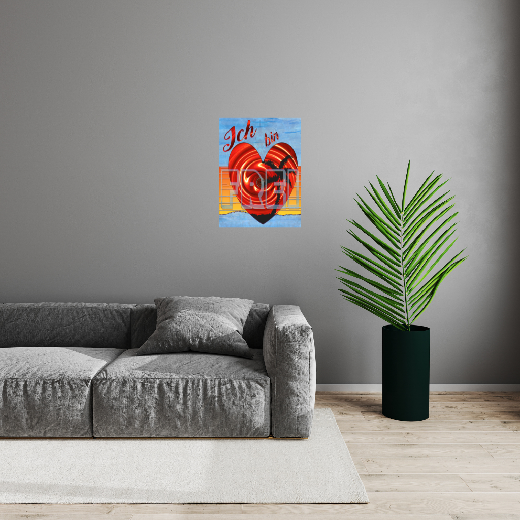 „Dein HERZ ist die wahre SUPERKRAFT“ Herz-Superkraft-Wandbild aus Metall – Motivierende Helden-Deko – Quadratisch (40–80 cm) - Image 3