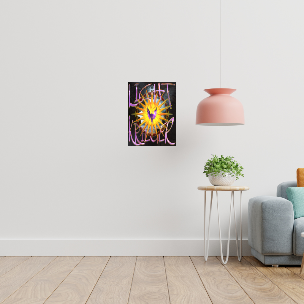 "Lichtkrieger Sonne" Metallwandbild - Abstraktes Engelsdekor - Quadratisch (40–80 cm) - Image 4