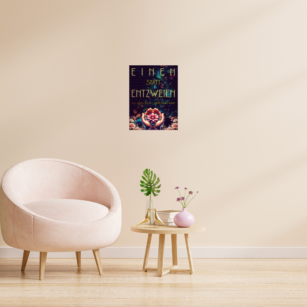 „Einen Statt Entzweien“ – Florales Metallwandbild - Image 4