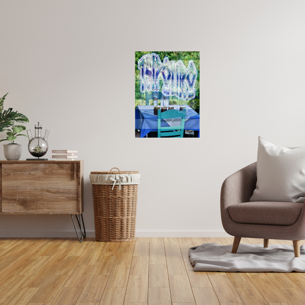 „TSIPOURO“ Metallwandbild im griechischen Graffiti-Stil – Urbaner Outdoor-Druck - Image 3