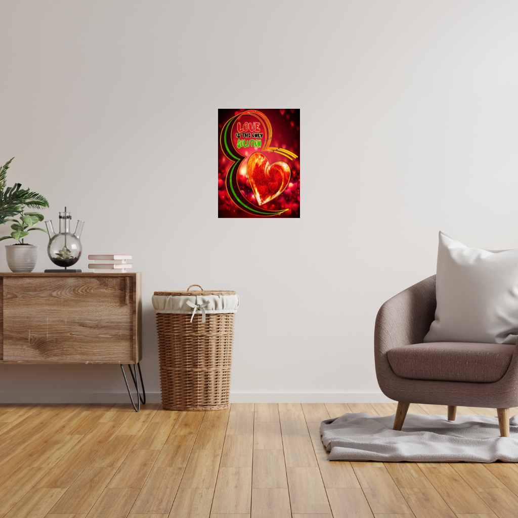 „Brennendes Herz Liebe“ Metallwandbild – Leidenschaftliches und ausdrucksstarkes Dekor – Quadratisch (40–80 cm) - Image 4