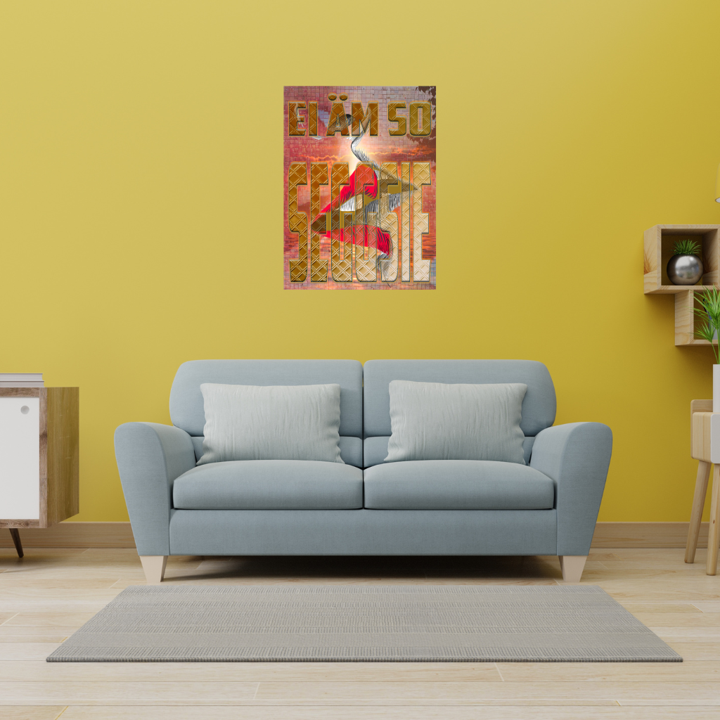 „BEE MY VALENTINE“ Metallwandbild mit Wabenherz – Verspieltes und süßes Dekor – Quadratisch (40–80 cm) - Image 3