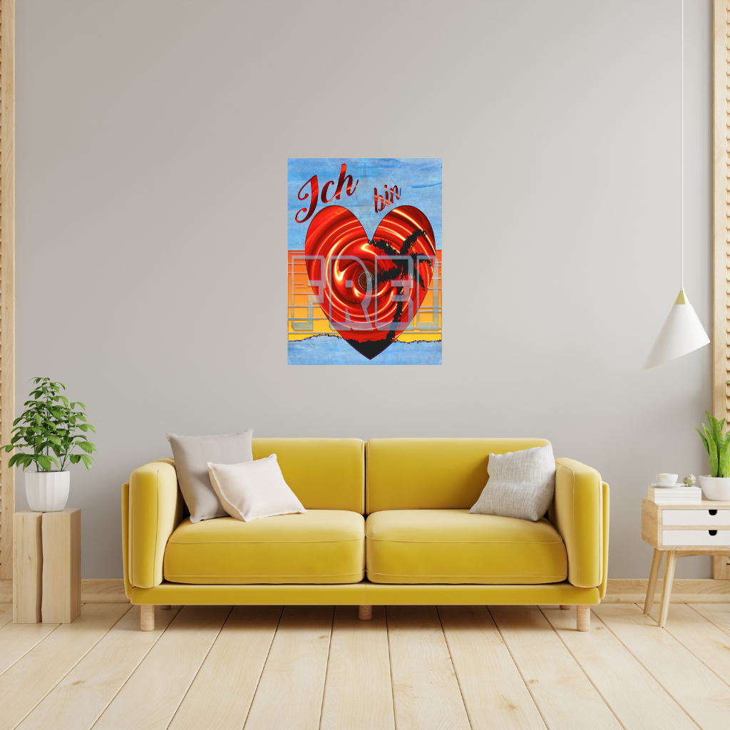 „Dein HERZ ist die wahre SUPERKRAFT“ Herz-Superkraft-Wandbild aus Metall – Motivierende Helden-Deko – Quadratisch (40–80 cm) - Image 4