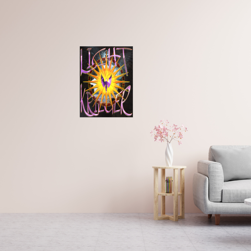 "Lichtkrieger Sonne" Metallwandbild - Abstraktes Engelsdekor - Quadratisch (40–80 cm) - Image 3