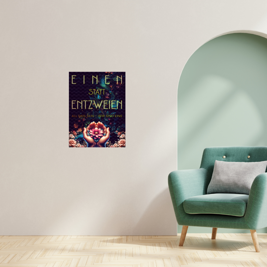 „Einen Statt Entzweien“ – Florales Metallwandbild - Image 3