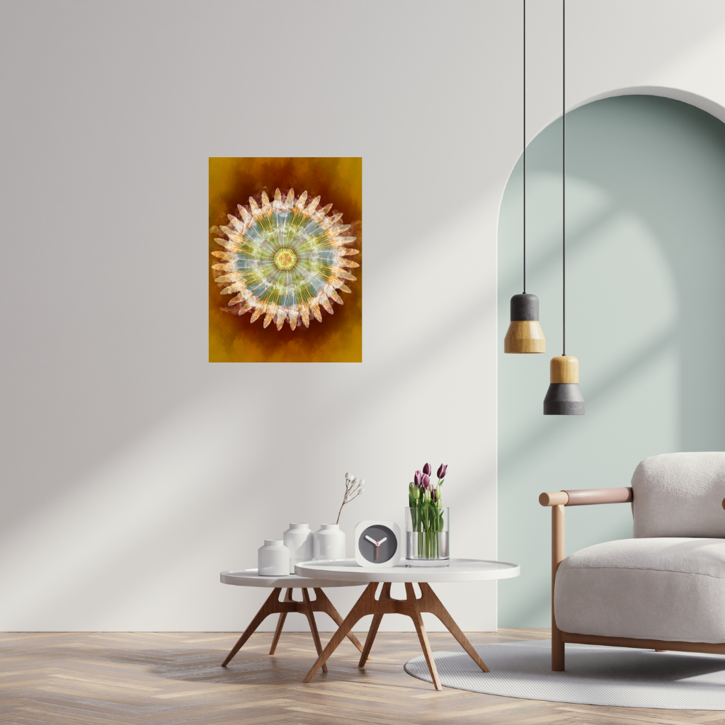 Metallwandbild „Federkreis des Herbstes“ (Mandala) - Image 3