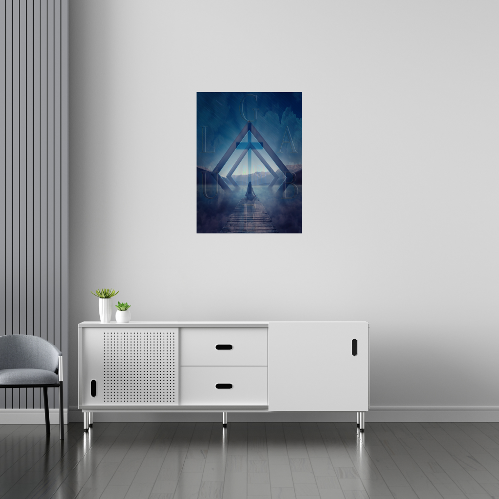 : „Glaube“ – Spirituelles Kreuz & Horizont – Metallwandbild - Image 3