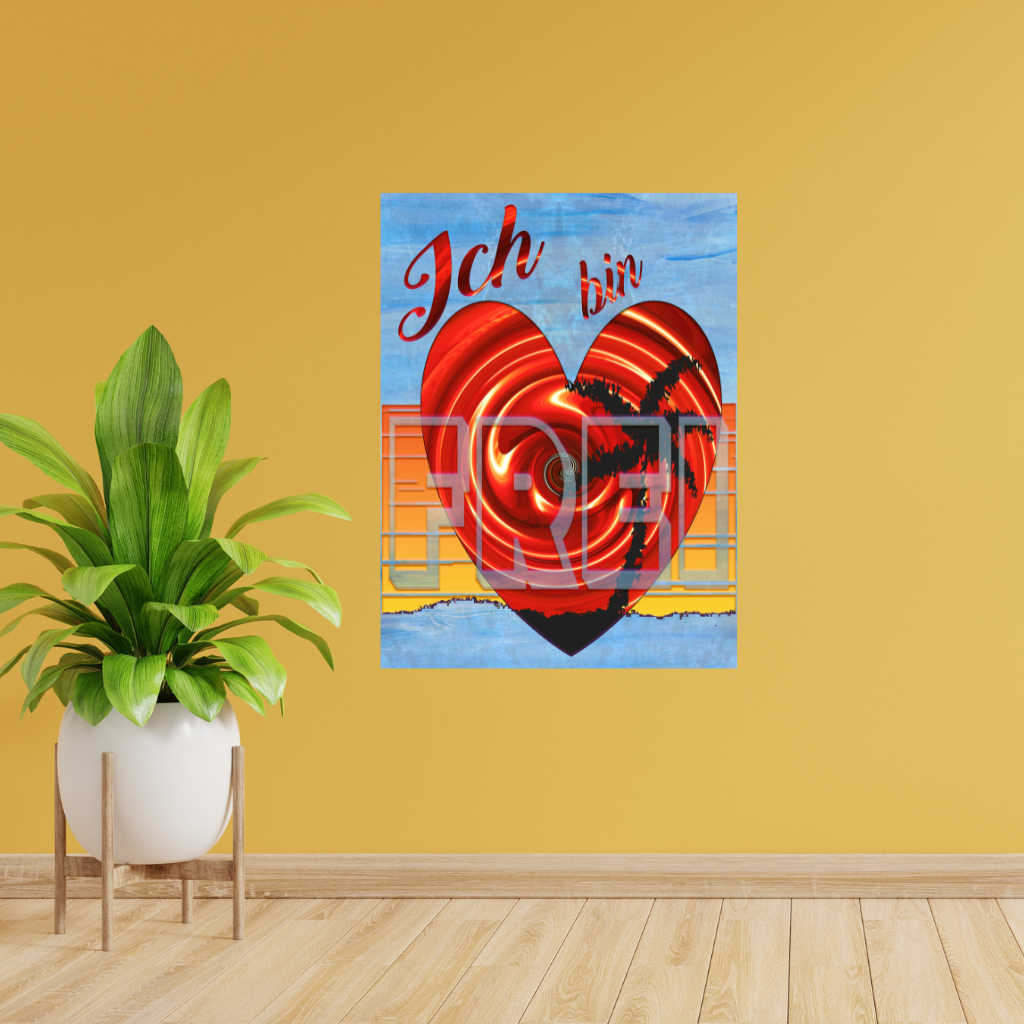 „Dein HERZ ist die wahre SUPERKRAFT“ Herz-Superkraft-Wandbild aus Metall – Motivierende Helden-Deko – Quadratisch (40–80 cm) - Image 2